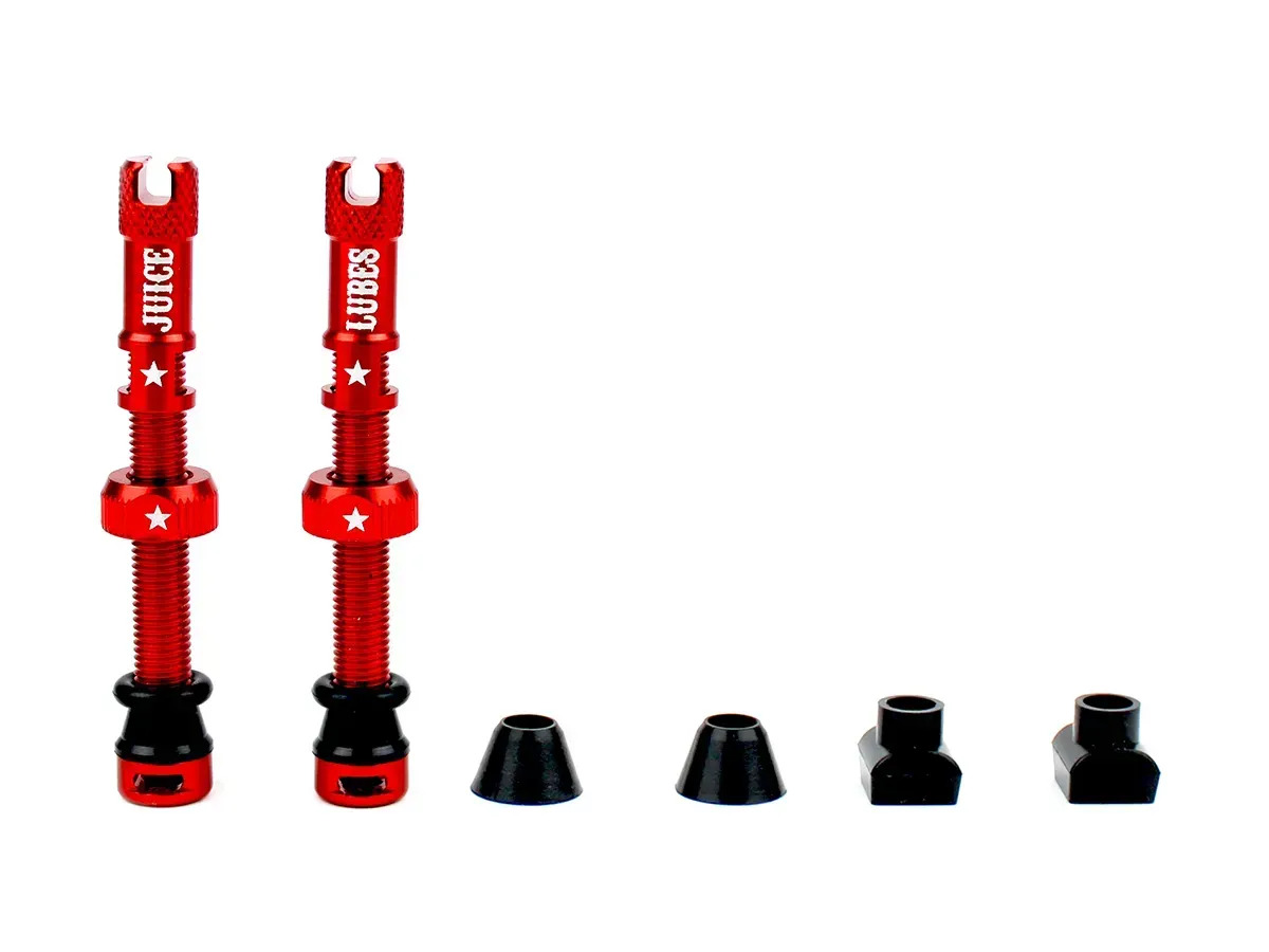 Ниппели бескамерные Juice Lubes, длина 65 мм, комплект 2 ниппеля, красный 