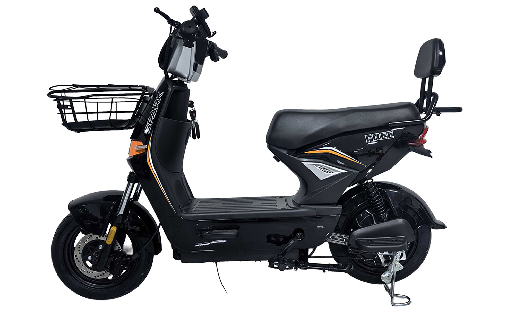 Велосипед с электромотором SPARK FREE 14", размер универсальный, год 2026, 60V/1000W/25Ah, черный 