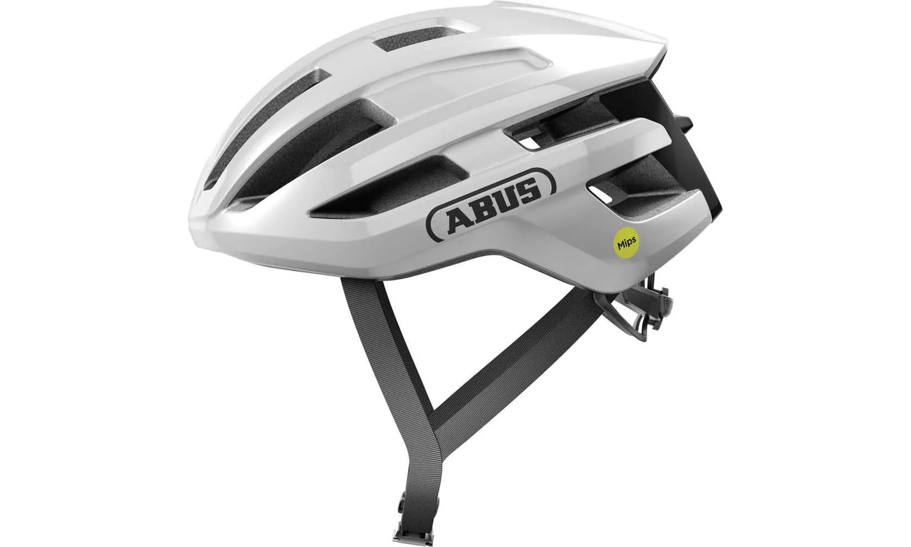 Велошолом спортивний ABUS POWERDOME MIPS shiny white, розмір M (54-58 см) 