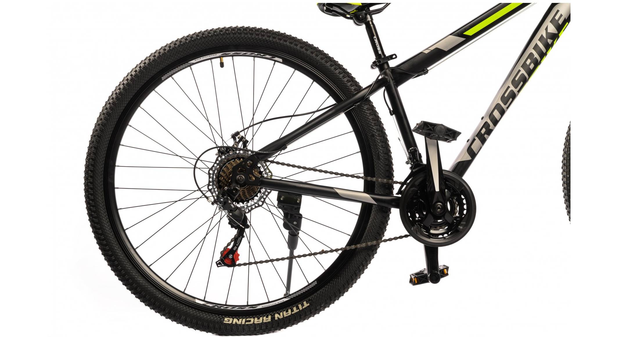 Фотография Велосипед CrossBike Storm 27.5", размер L рама 19.5" 2024 Черно-желтый 2