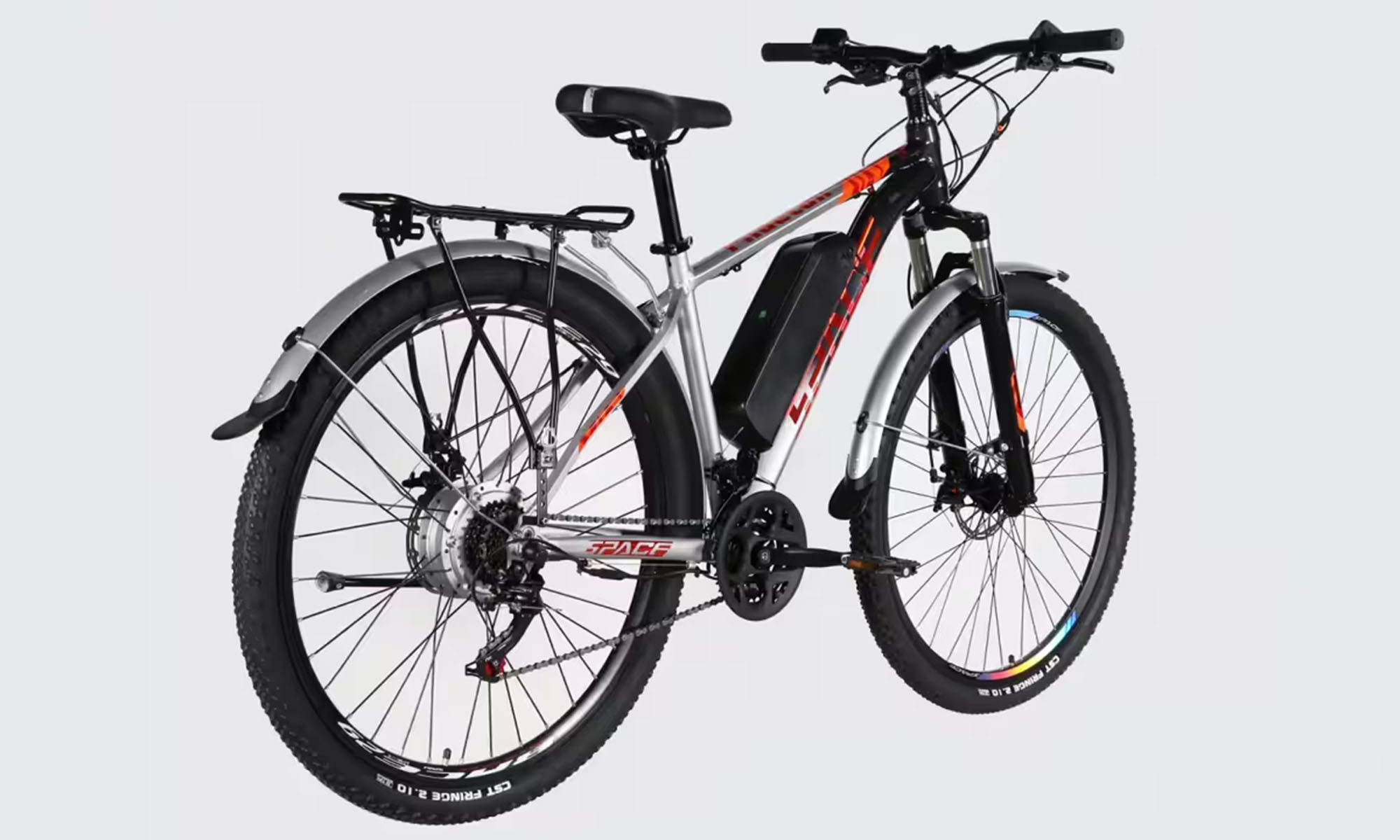 Велосипед с электроприводом SPACE ePHAETON DD FR 29", размер M рама-18", 36 B 13 А*ч 500 Вт, год 2026, серо-серебристый 5