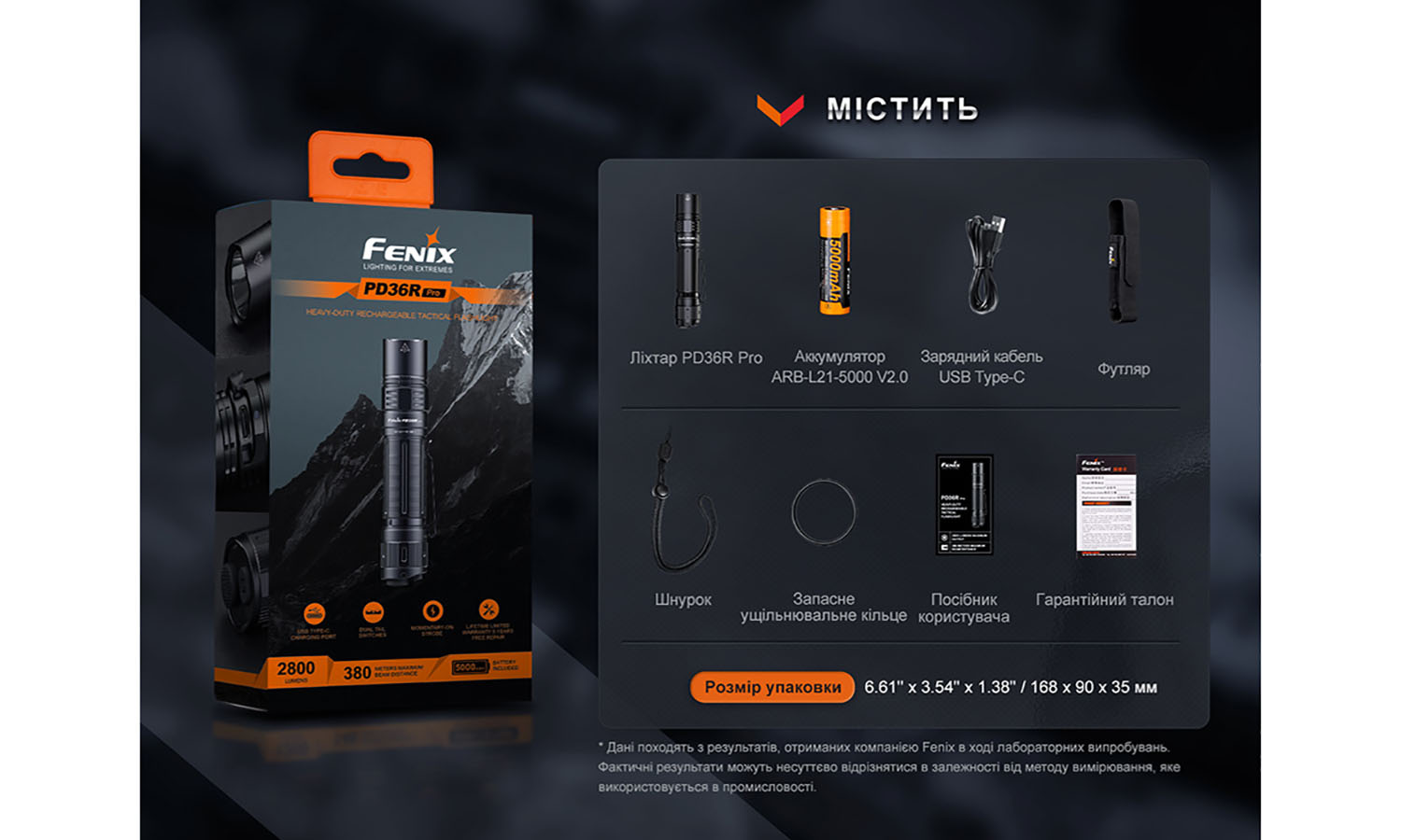 Фонарь ручной тактический Fenix PD36R Pro RED 17 Фонарь ручной тактический Fenix PD36R Pro RED 17