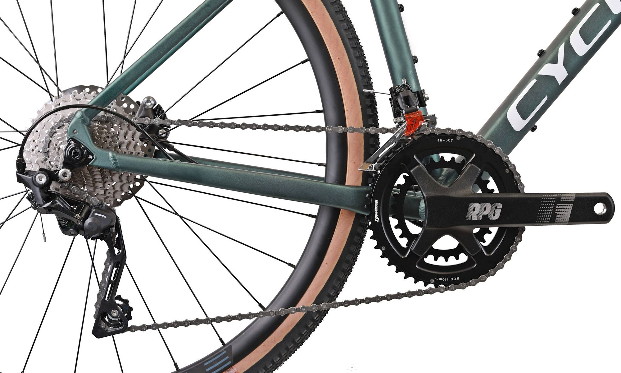 Велосипед CYCLONE GTX 28" (700c), размер L, рама 56, год 2026, темно-зеленый (матовый) 6