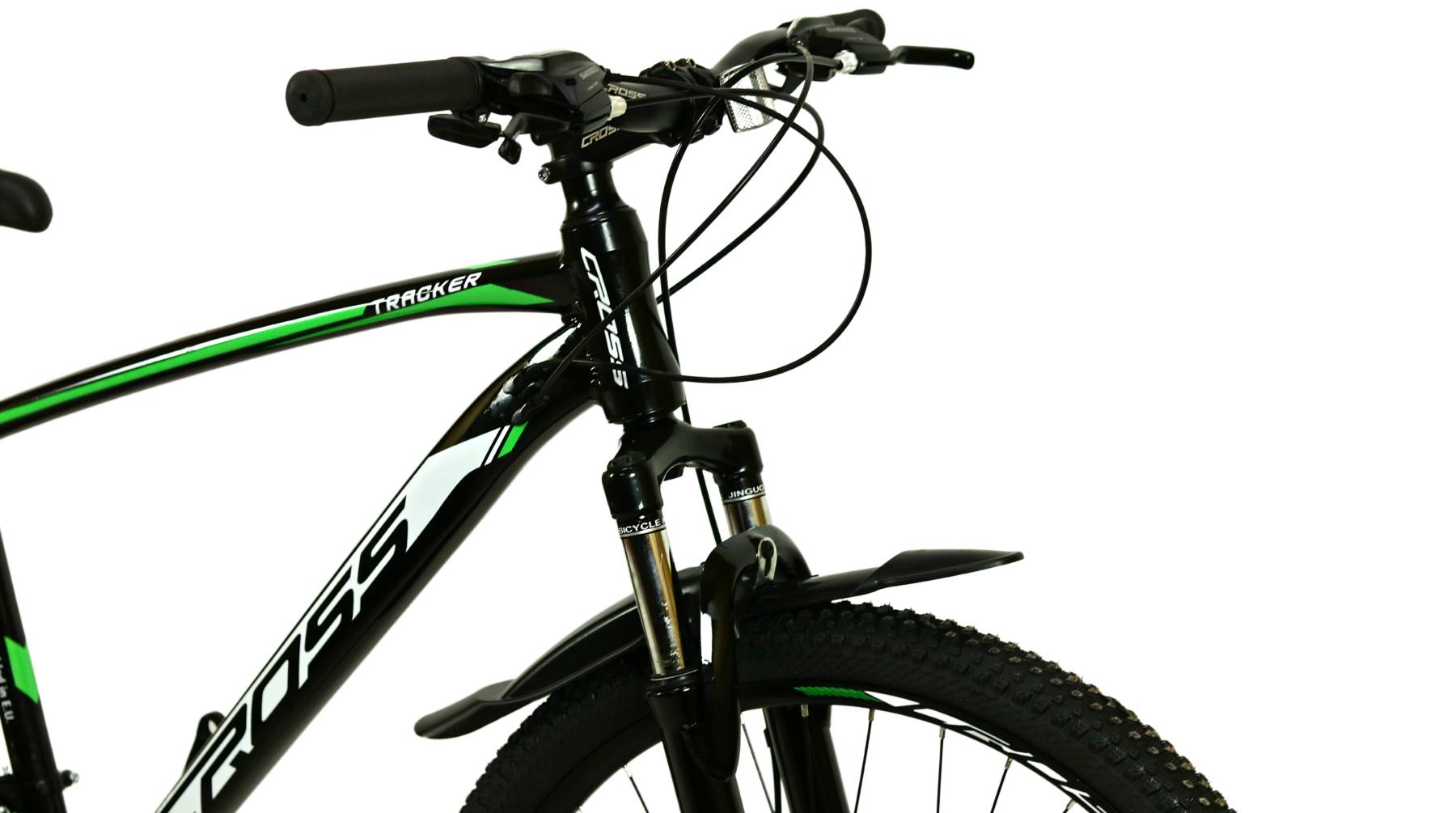 Фотография Велосипед CROSS Tracker 29", размер M рама 18" (2023), Черный-Зеленый 4