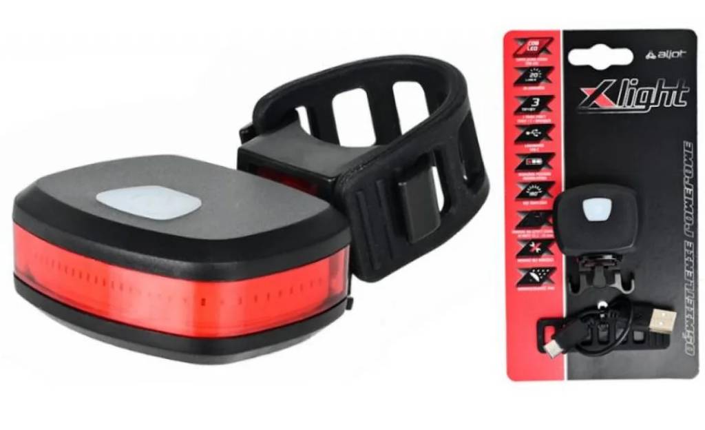Задній ліхтар X-Light XC-384R COB LED 20LM, USB-C чорний 2