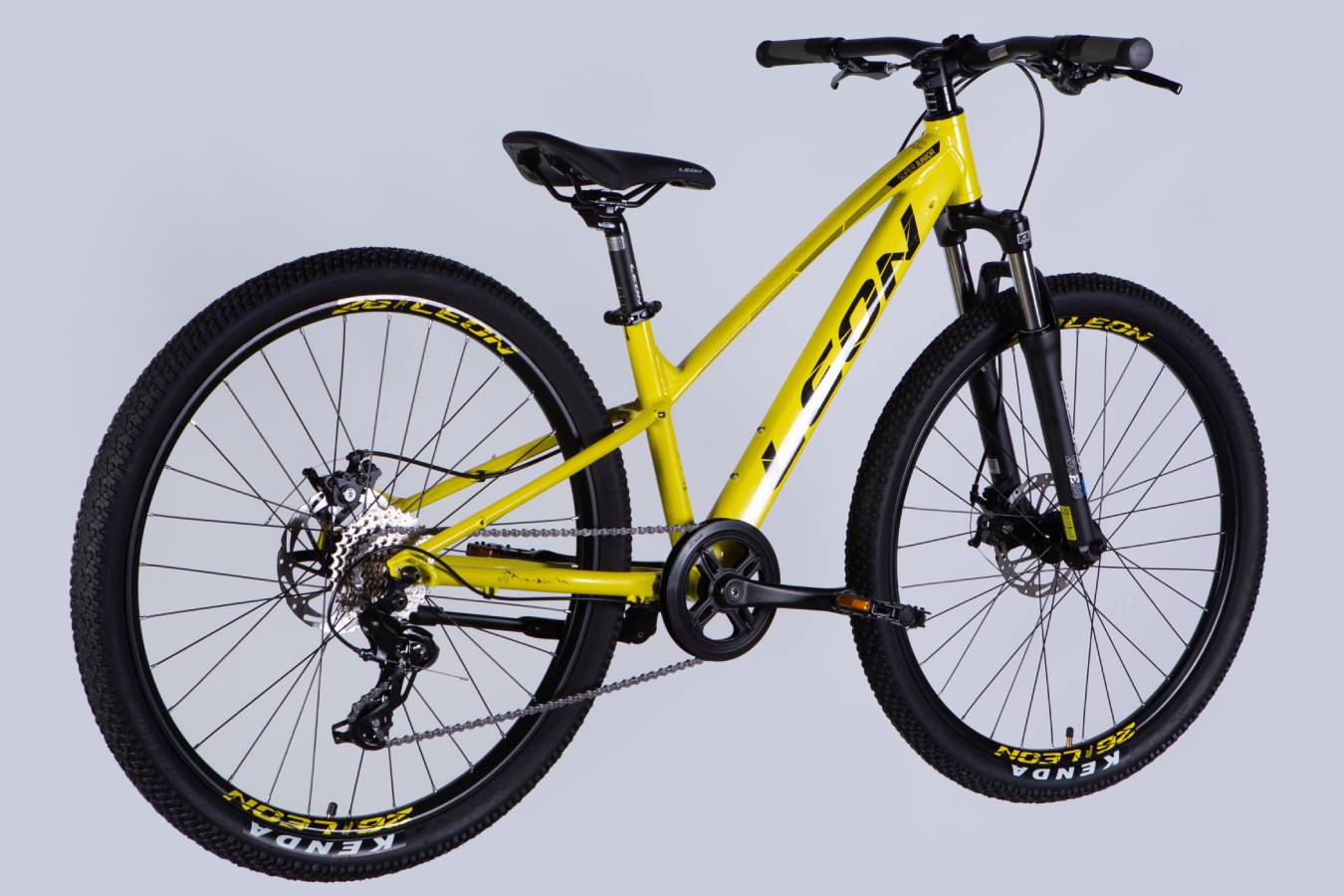 Велосипед Leon SUPER JUNIOR DD CS 26", размер XS, рама 13", 2025, желтый с черным  6