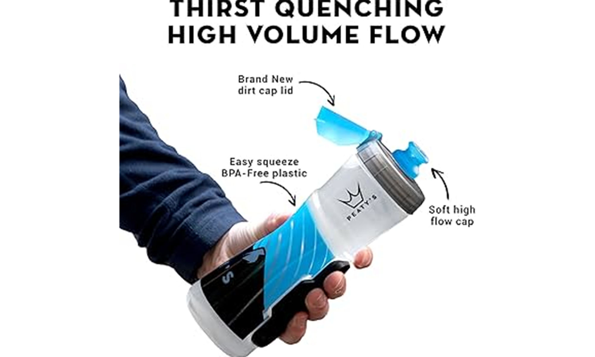 Фляга Peaty's x Fidlock Lockin Bottle, Speed Products / Smoke, 600ml Фляга Peaty's x Fidlock Lockin Bottle, Speed Products / Smoke, 600ml