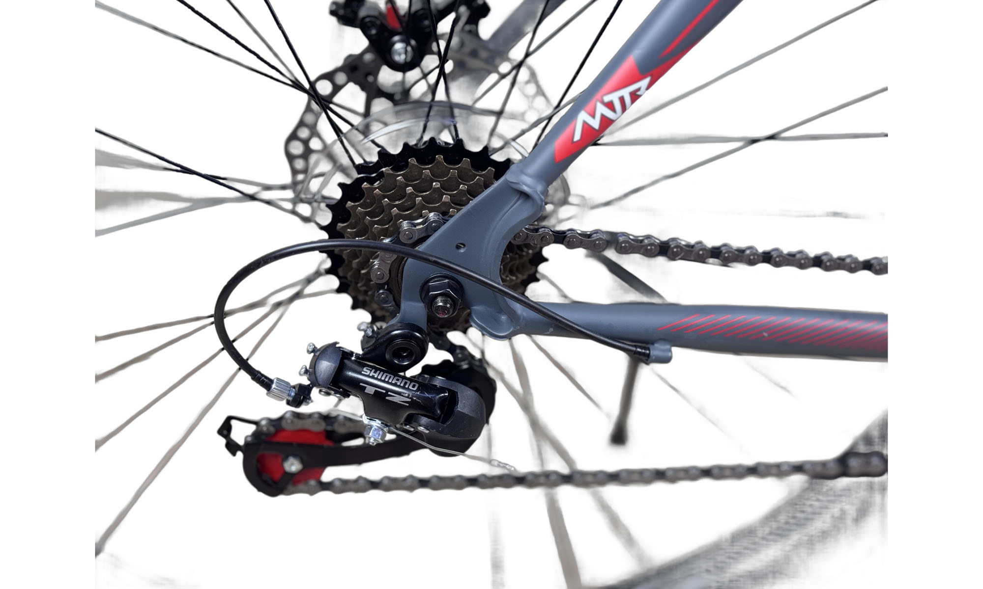 Велосипед CrossBike Imperia 29", размер XL, рама 21", год 2026, Серый-Красный 3