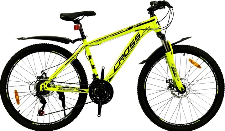 Фотографія Велосипед CROSS Stinger 26" розмір S рама 15 2022 Жовтий