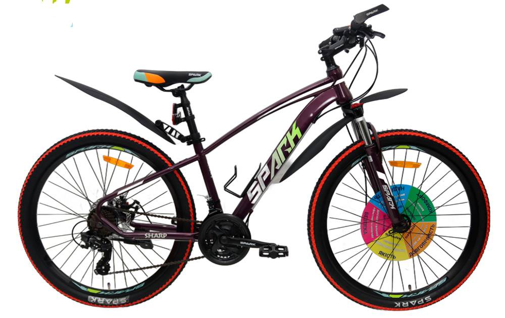 Фотография Велосипед SPARK SHARP 26" размер XS рама 14" 2024 Фиолетовый