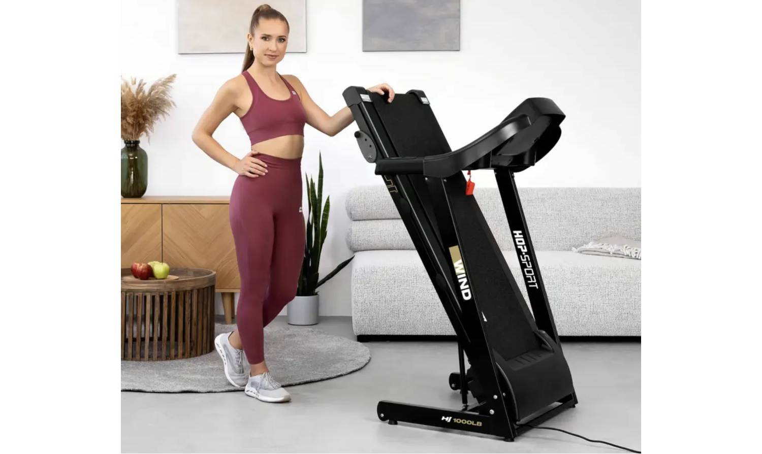 Бігова доріжка Hop-Sport HS-1000LB Wind сірий 9