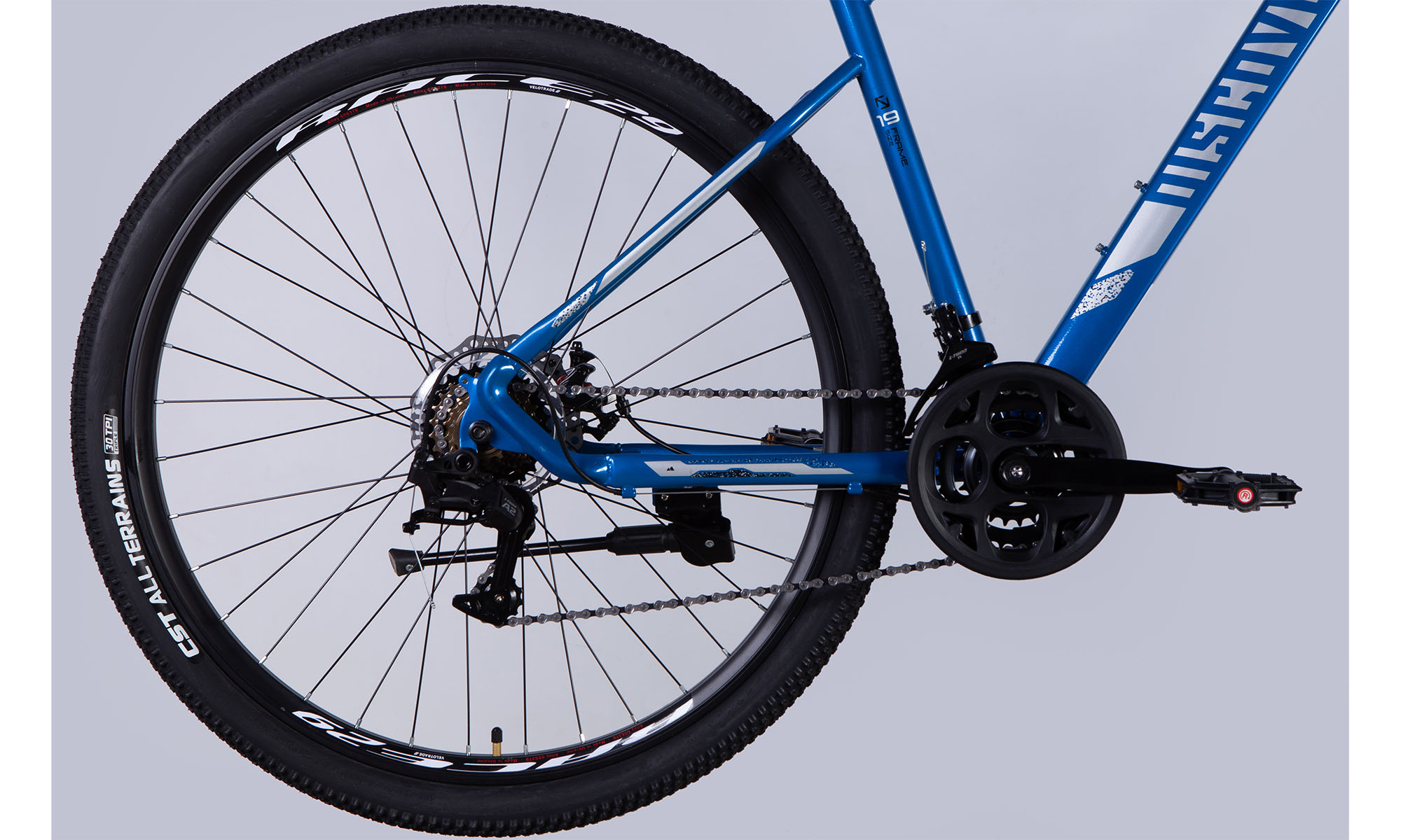 Велосипед Discovery TREK DD FR 29", размер XL, рама 21", год 2025, сине-серебристый 3