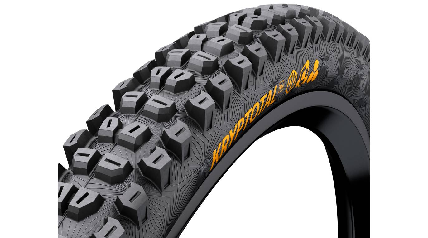 Фотография Покрышка бескамерная Continental Kryptotal-R Downhill SuperSoft 29 x 2.40, складная skin, Черная 2