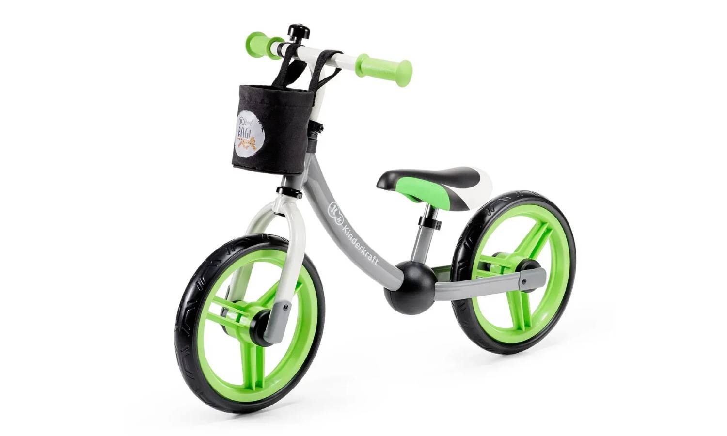 Беговел Kinderkraft 2Way Next зелено-серый 