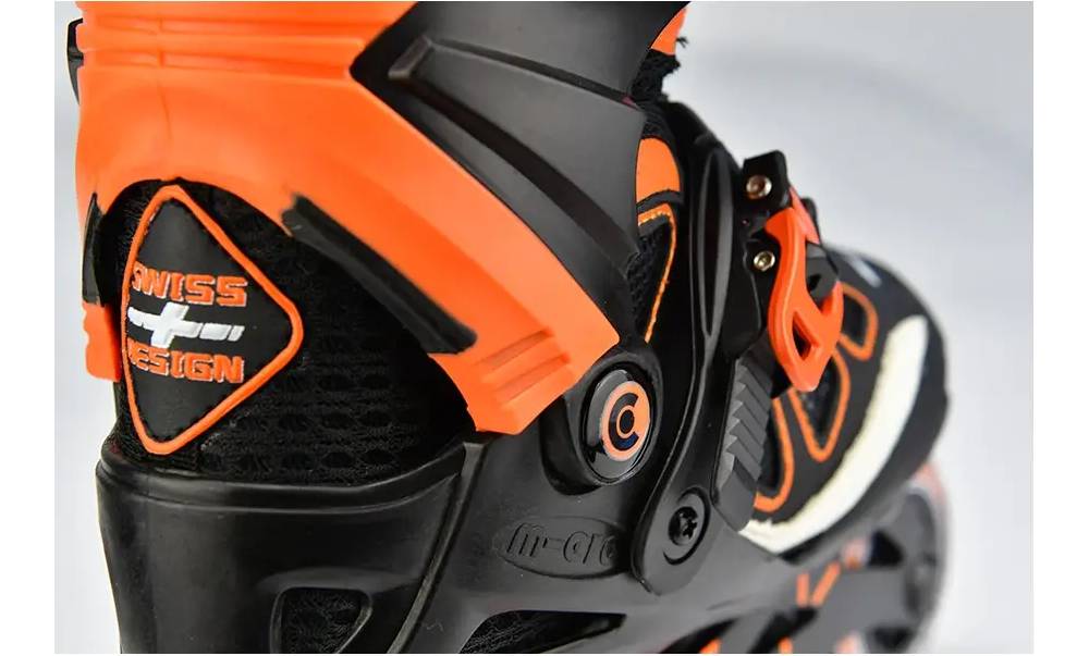 Фотография Ролики детские раздвежные Micro Champion orange-black размер 33-36 3