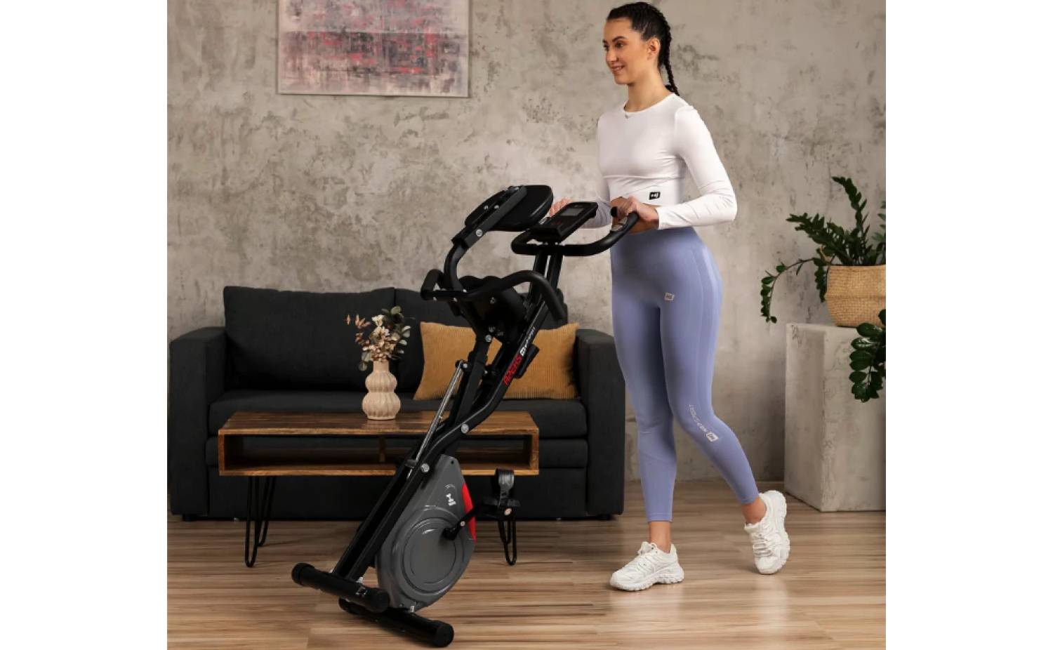 Велотренажер Hop-Sport HS-3030X Apeks X-Bike серый 4