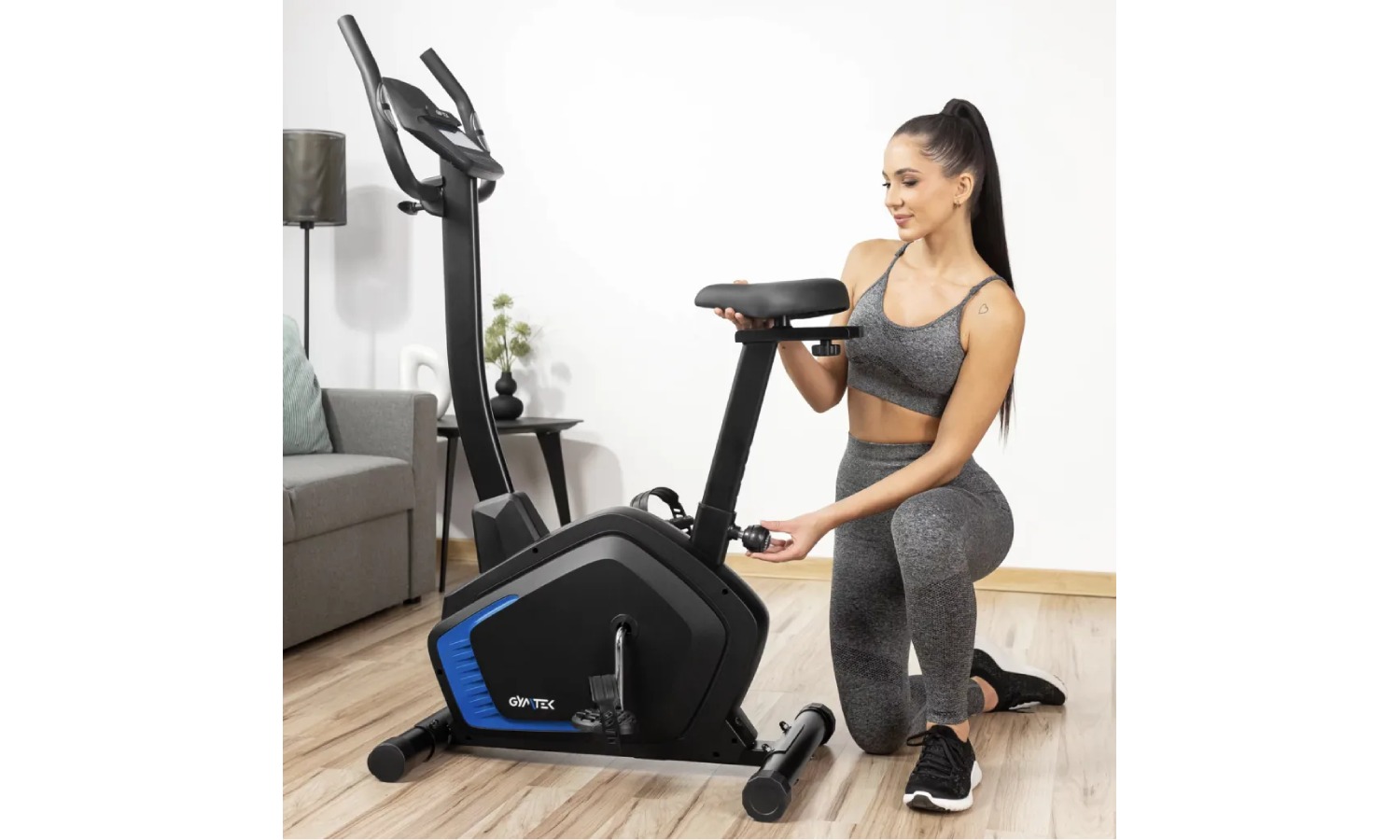 Велотренажер Gymtek XB1800 электромагнитный синий 15