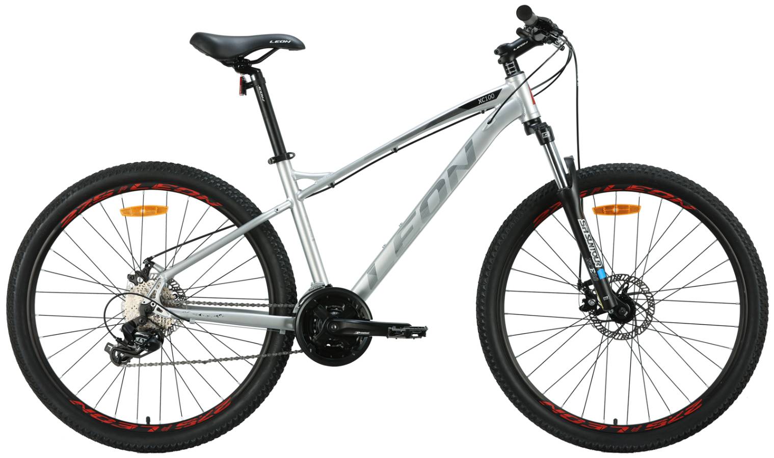 Фотография Велосипед Leon XC 100 AM DD 27,5" размер М рама 16,5" 2024 Серо-черный