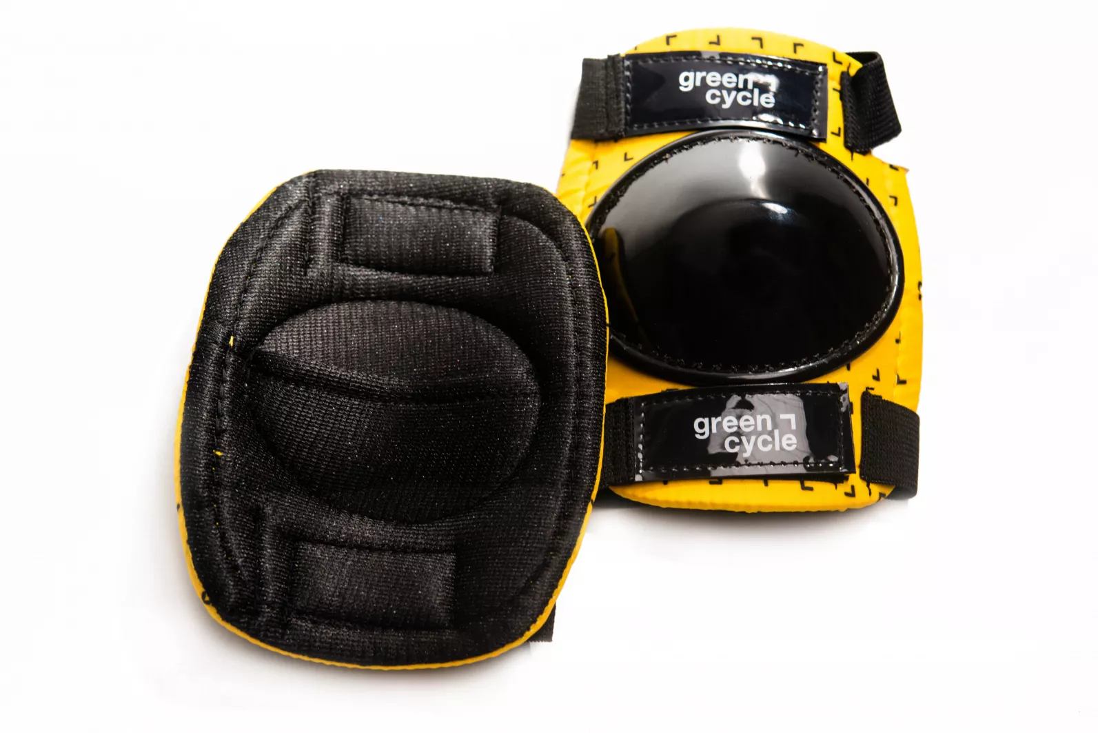 Захист для дітей Green Cycle FLASH наколінники, налокітники, рукавички, Жовто-чорний 2