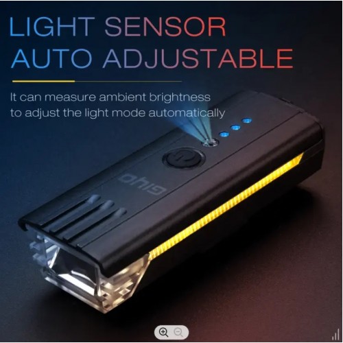 Ліхтар передній Giyo 450LM USB із сигналом 2