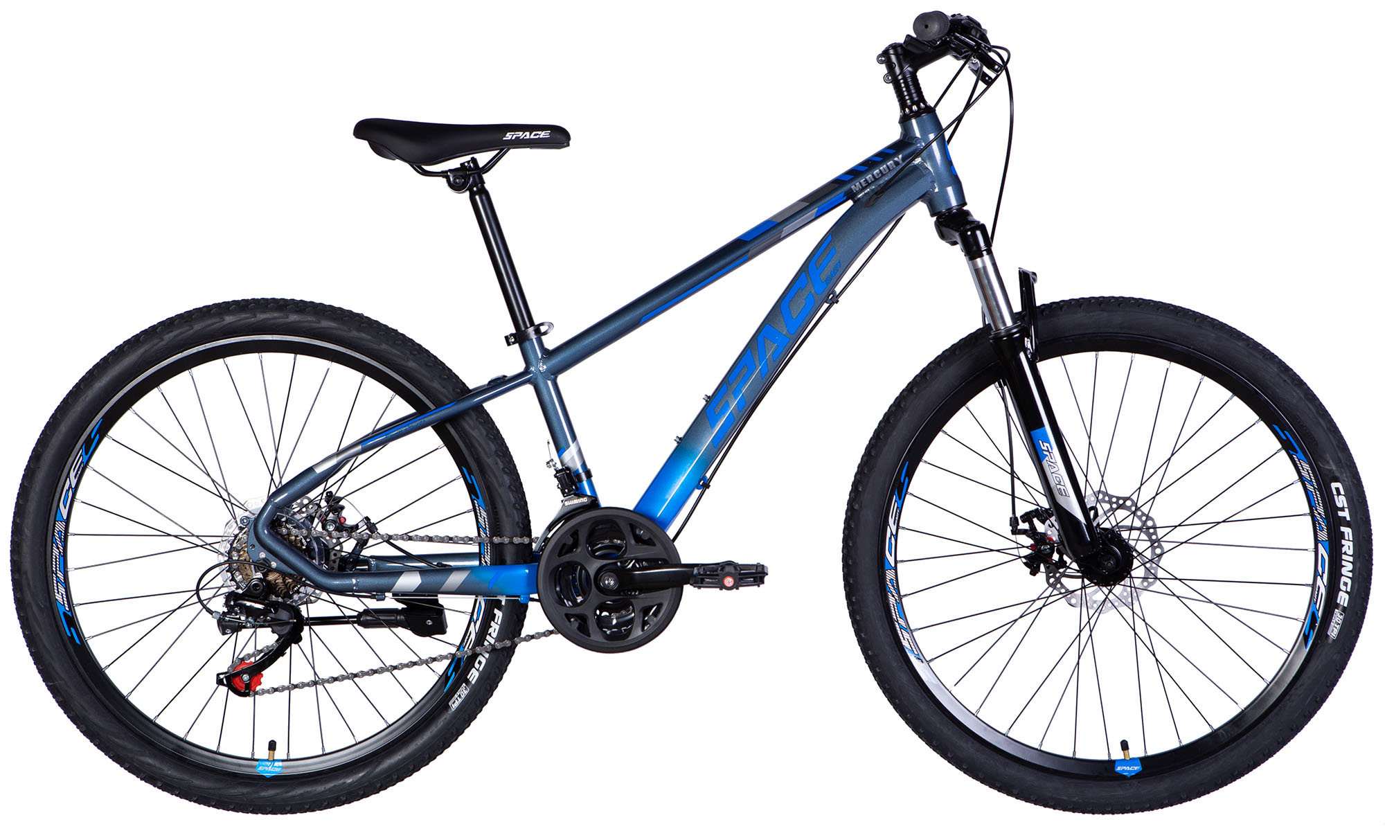 Велосипед SPACE MERCURY DD FR, 26", размер XS рама-13", год 2026, серо-синий 