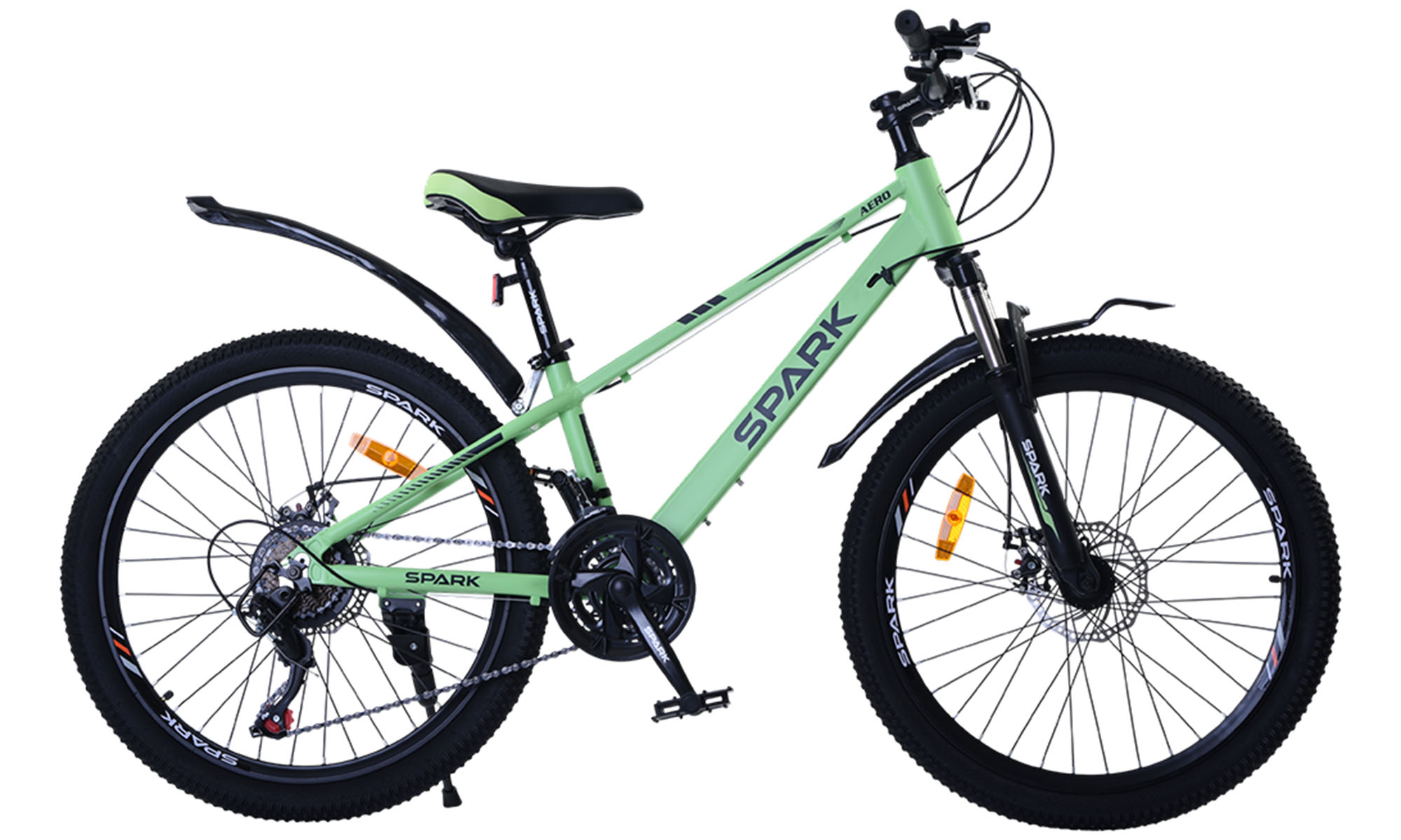 Велосипед SPARK AERO 24", размер XXS, рама 12", год 2026, салатовый 
