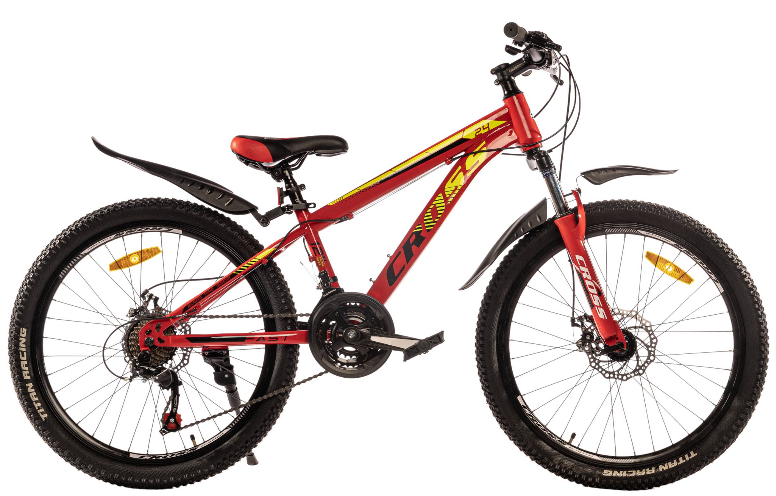 Фотографія Велосипед Cross FAST 26" розмір S рама 15 2023 Червоно-Чорний 