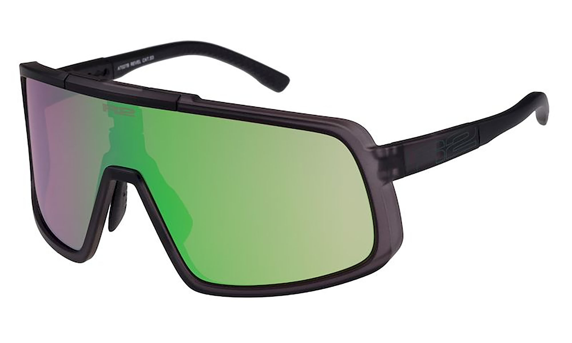 Очки R2 REVEL темно-серые (TR90), линза violet (HD), покрытие green full revo, кат. 3 