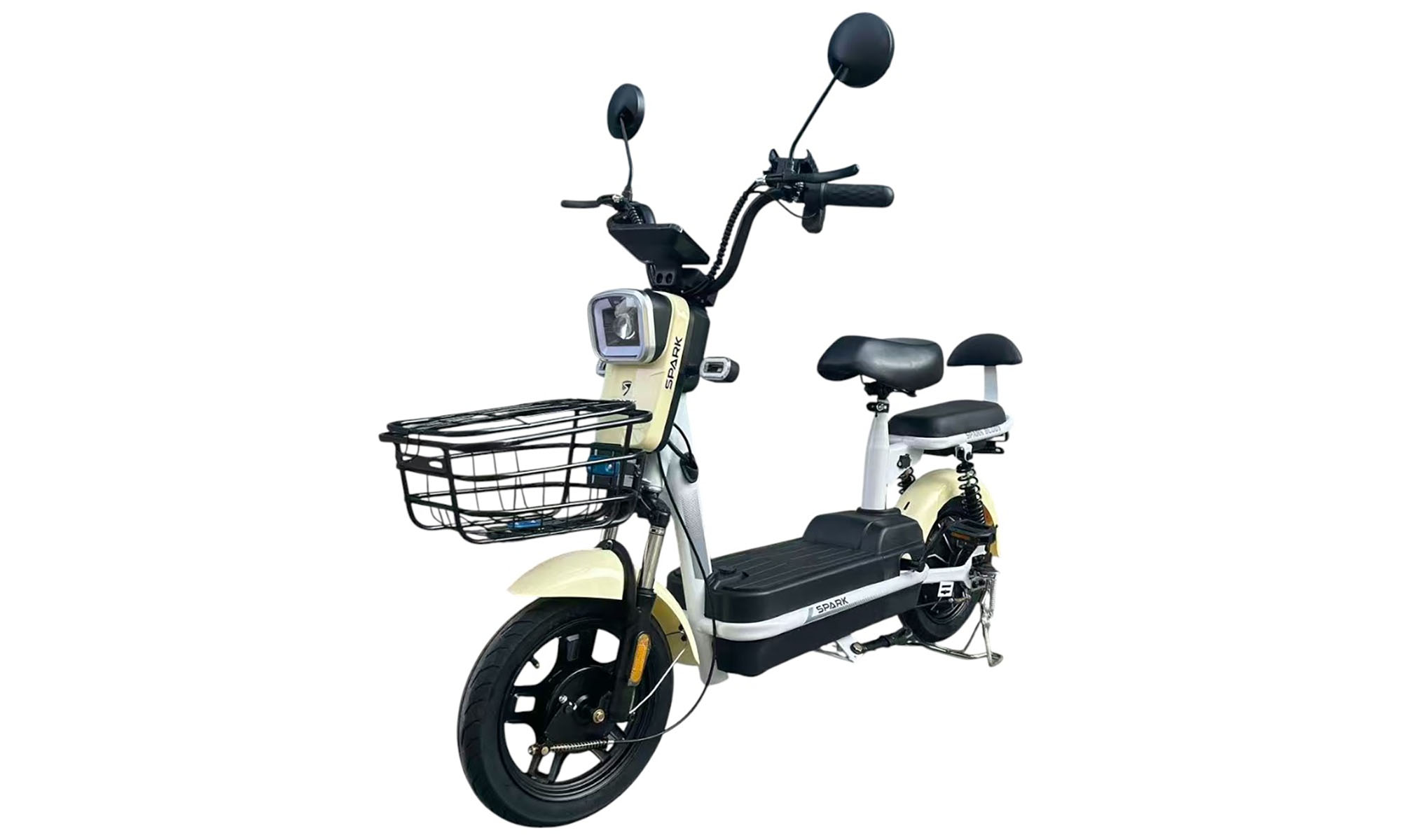 Велосипед з електромотором SPARK BUDDY 14", 48V/500W/12Ah, рік 2026, Бежевий 3