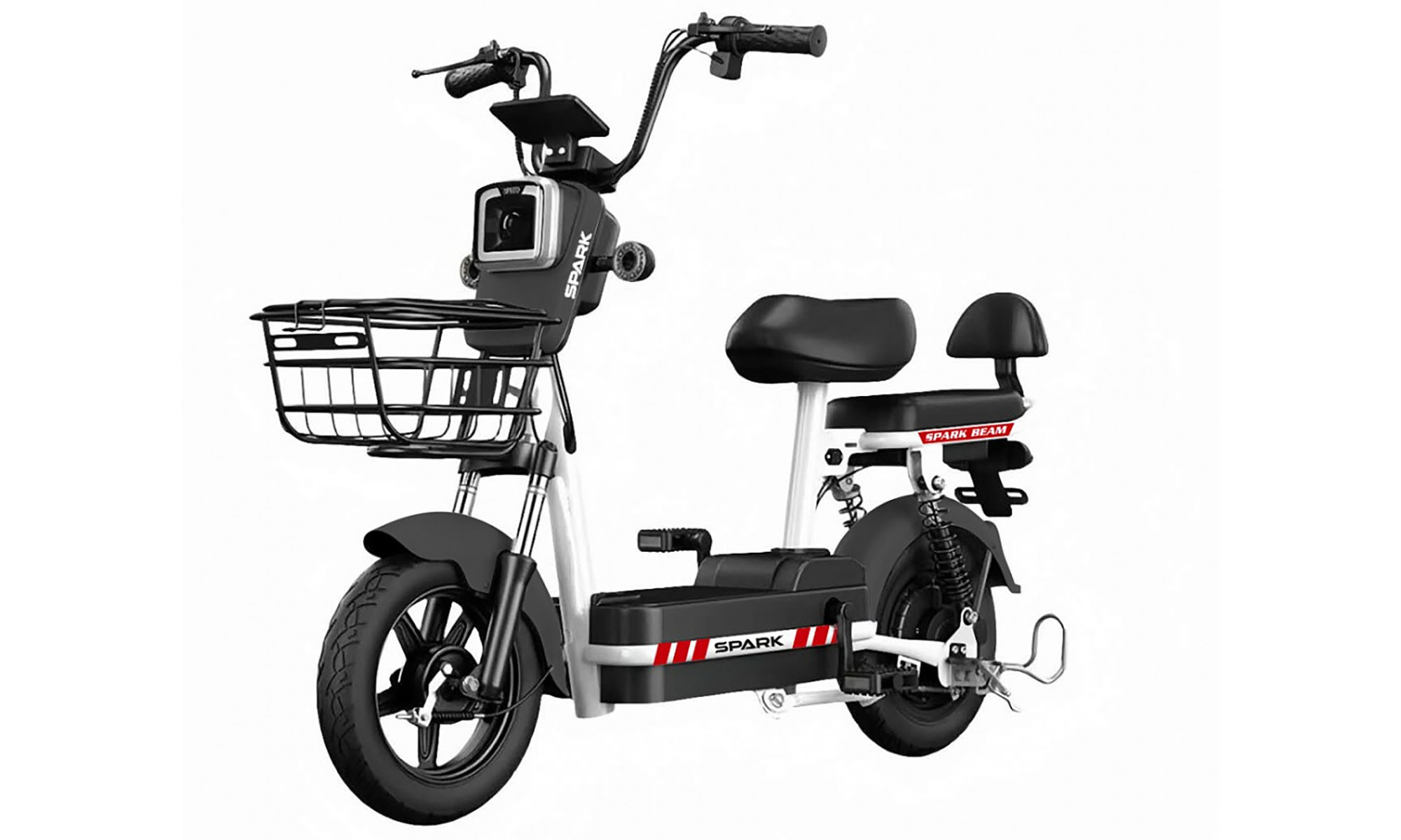 Велосипед с электромотором SPARK BEAM 14", 48V/400W/12Ah, год 2026, Черный 