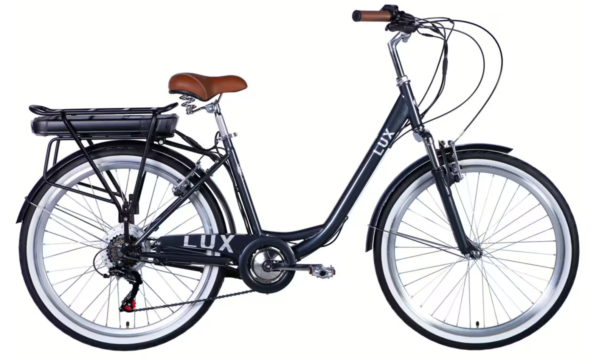 Велосипед с электроприводом Dorozhnik eLUX Vbr FR 26", размер M, рама 17", 36B 12.5А*ч 500Вт, год 2024, темно-серый Велосипед с электроприводом Dorozhnik eLUX Vbr FR 26", размер M, рама 17", 36B 12.5А*ч 500Вт, год 2024, темно-серый
