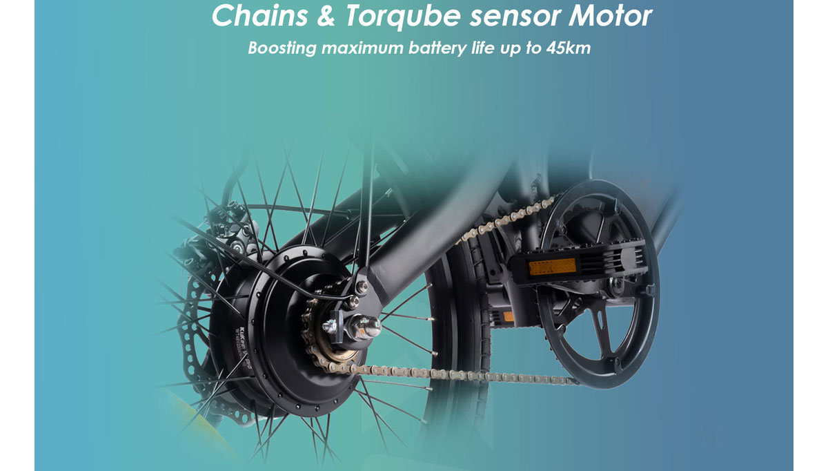 Электровелосипед KUGOO KIRIN V1 PRO (350 Вт, 7,5 Ah, 48 В), 20", черный 3