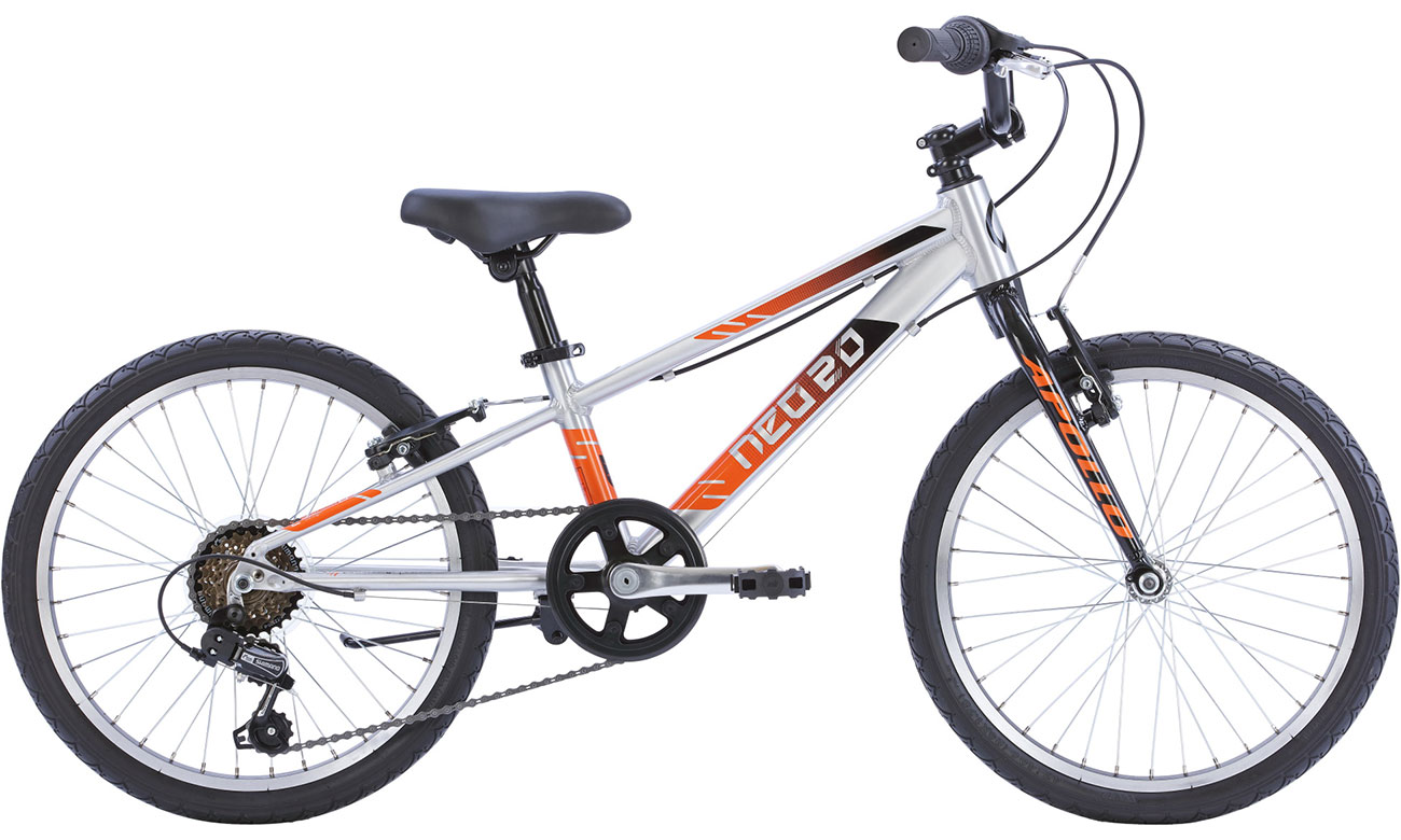 Велосипед Apollo NEO 6s boys 20" 2022 Серо-оранжевый