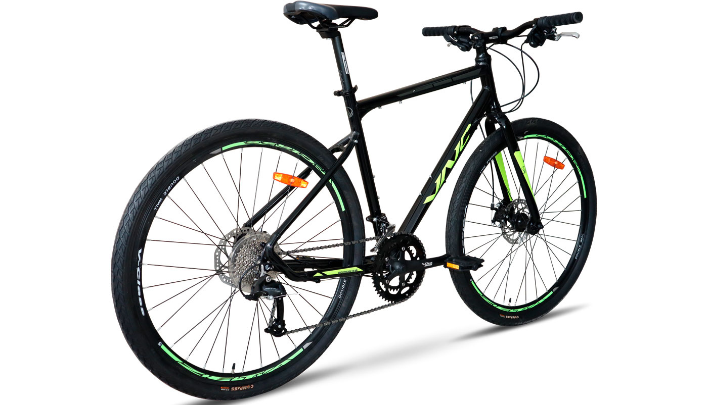 Фотография Велосипед VNC SweepRacer A4 28" размер L 2023 Черно-зеленый 3