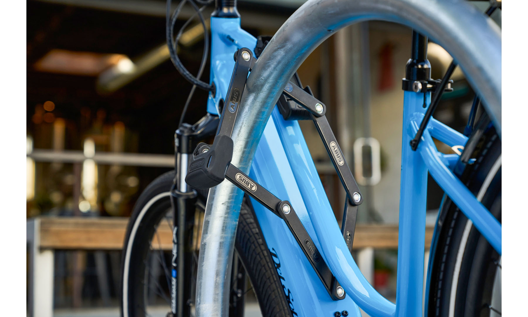 Замок сегментний ABUS 6000K/90 Bordo чорний + кріплення під сідло SF 3