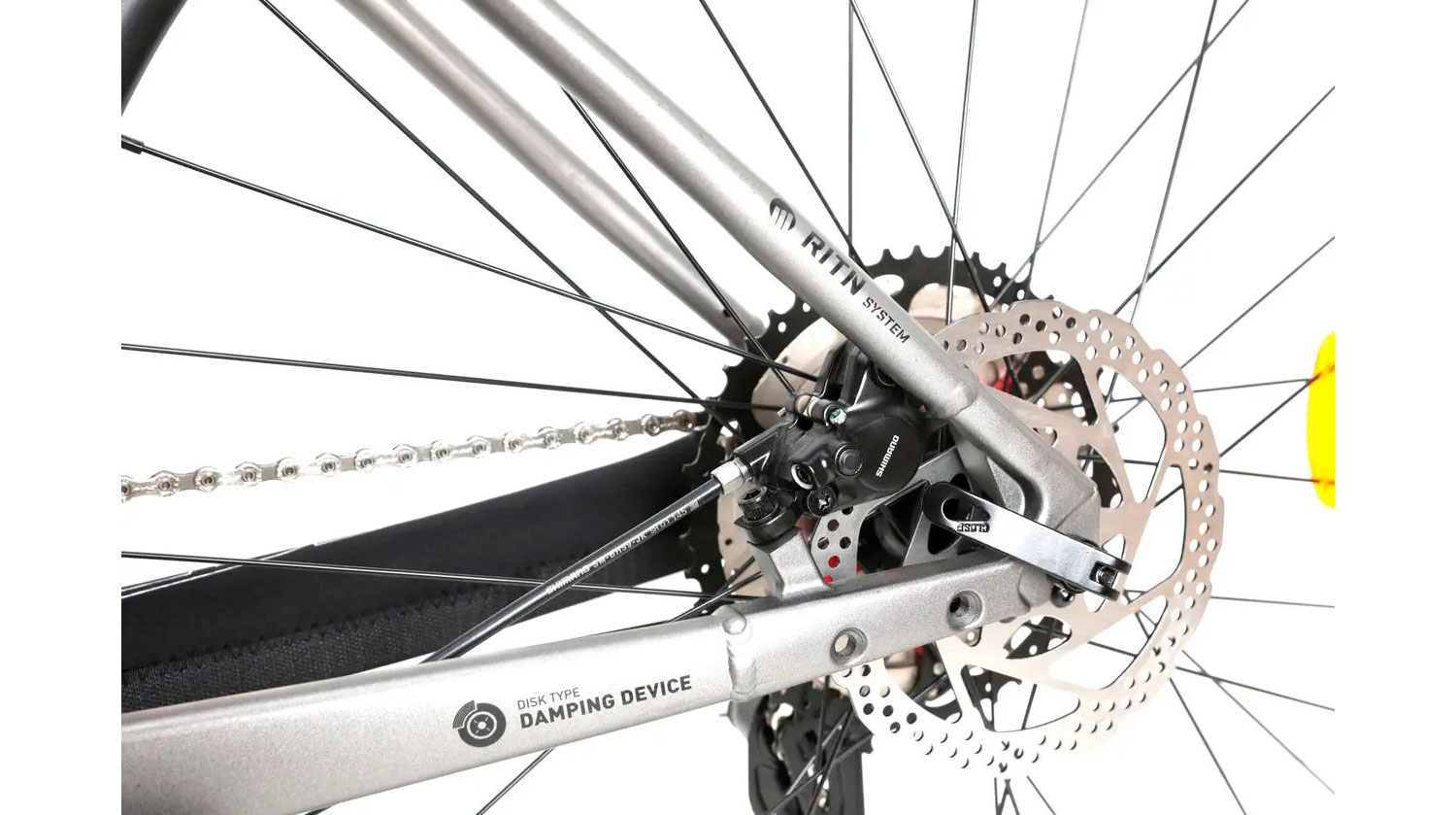 Фотографія Велосипед Crosser Flow MT036 2x12 29" розмір L рама 19 2022 Сіро-жовтогарячий 9