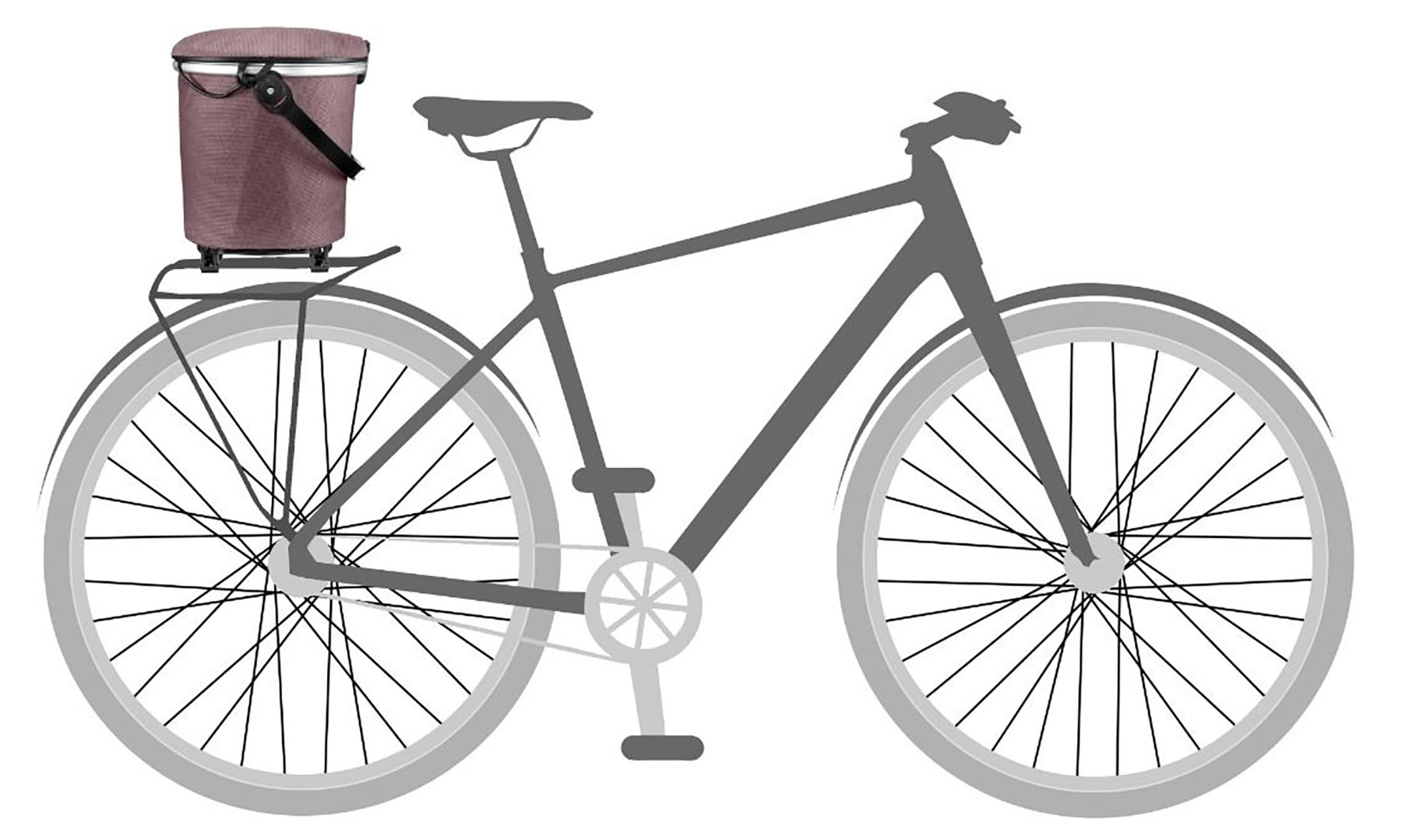 Гермосумка велосипедная на багажник Ortlieb Up-Town Rack Urban ash rose 17,5 л 2