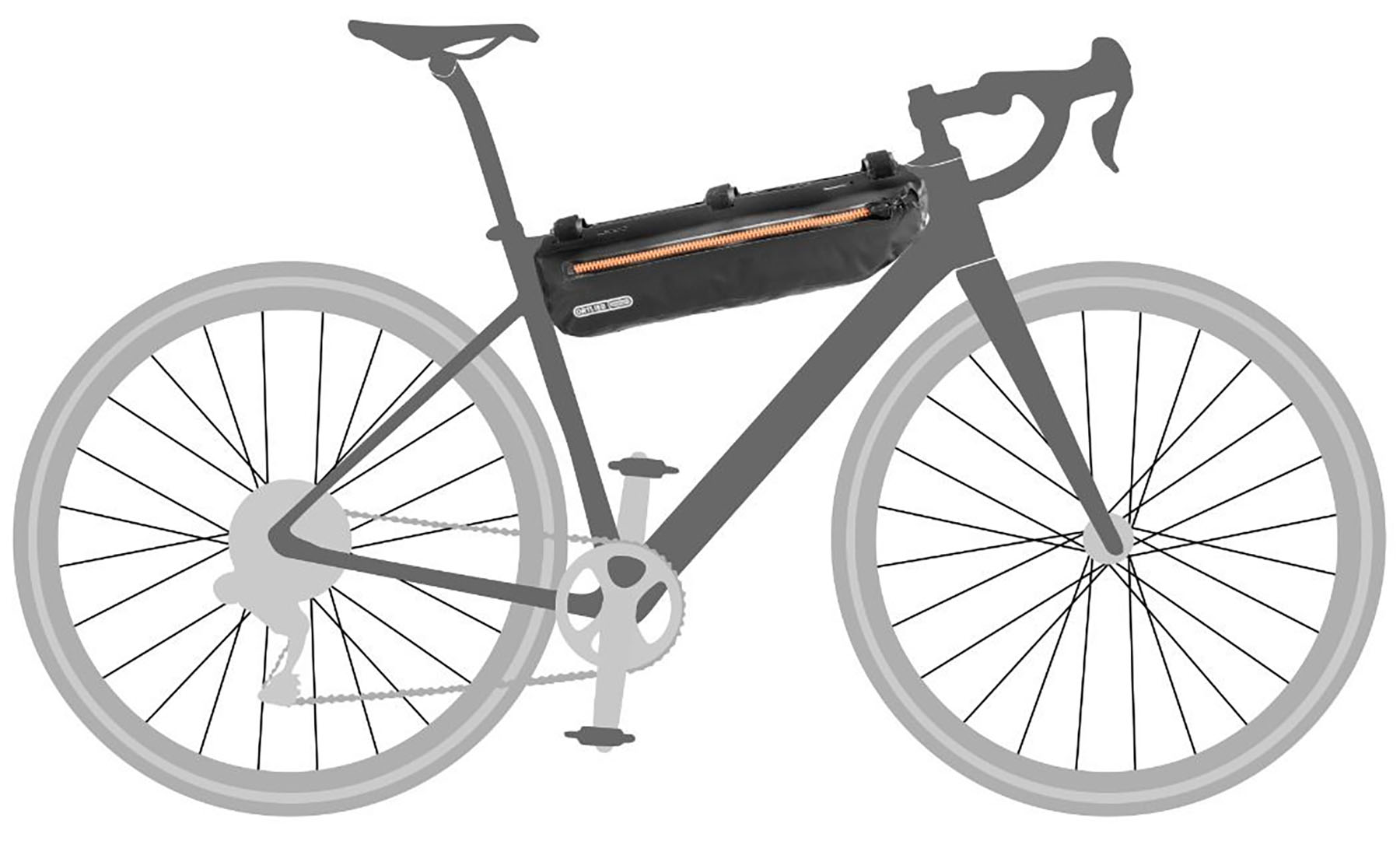 Гермосумка на раму Ortlieb Frame-Pack Toptube черная 4 л 2