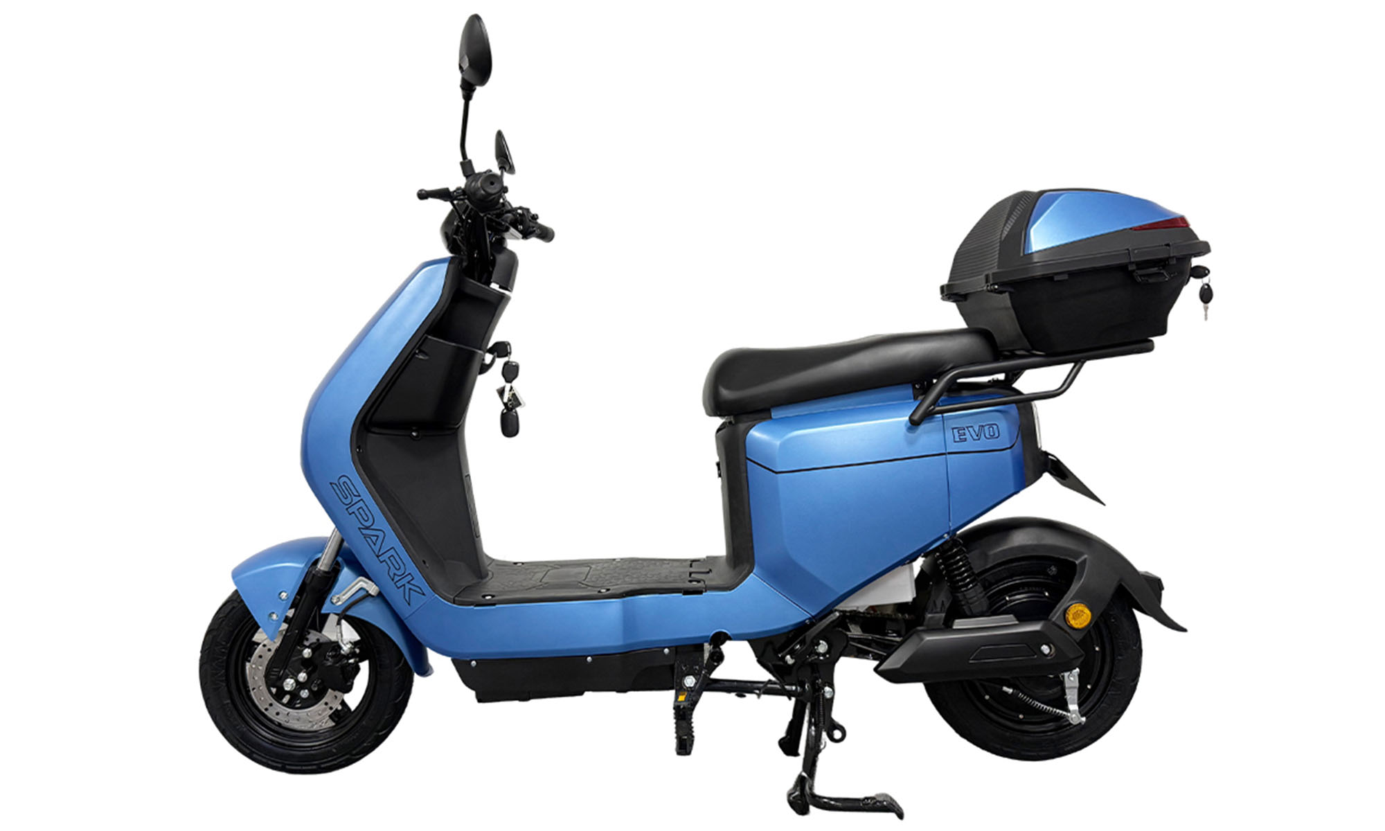 Велосипед с электромотором SPARK EVO 10", рама 14", 60V/1200W/25Ah, год 2026, синий матовый Велосипед с электромотором SPARK EVO 10", рама 14", 60V/1200W/25Ah, год 2026, синий матовый