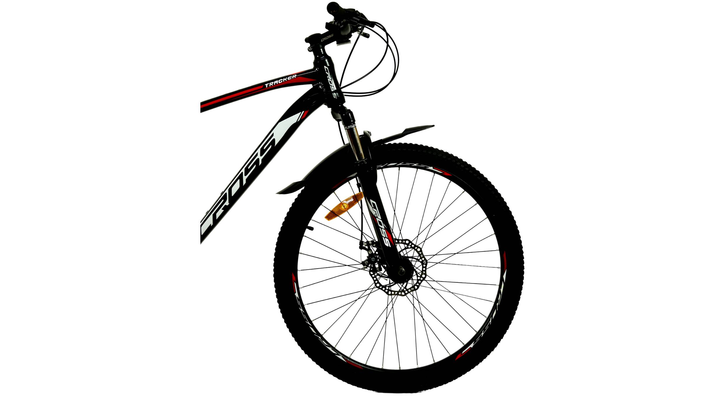 Велосипед CROSS Tracker 29", размер M рама 18" (2023), Черный-Красный 2