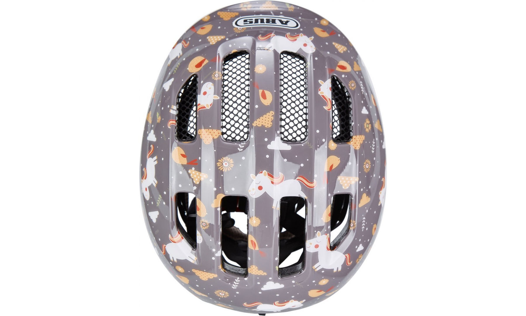 Фотография Велошлем детский ABUS SMILEY 3.0 Grey Horse, размер M (50-55 см), серая лошадь 3
