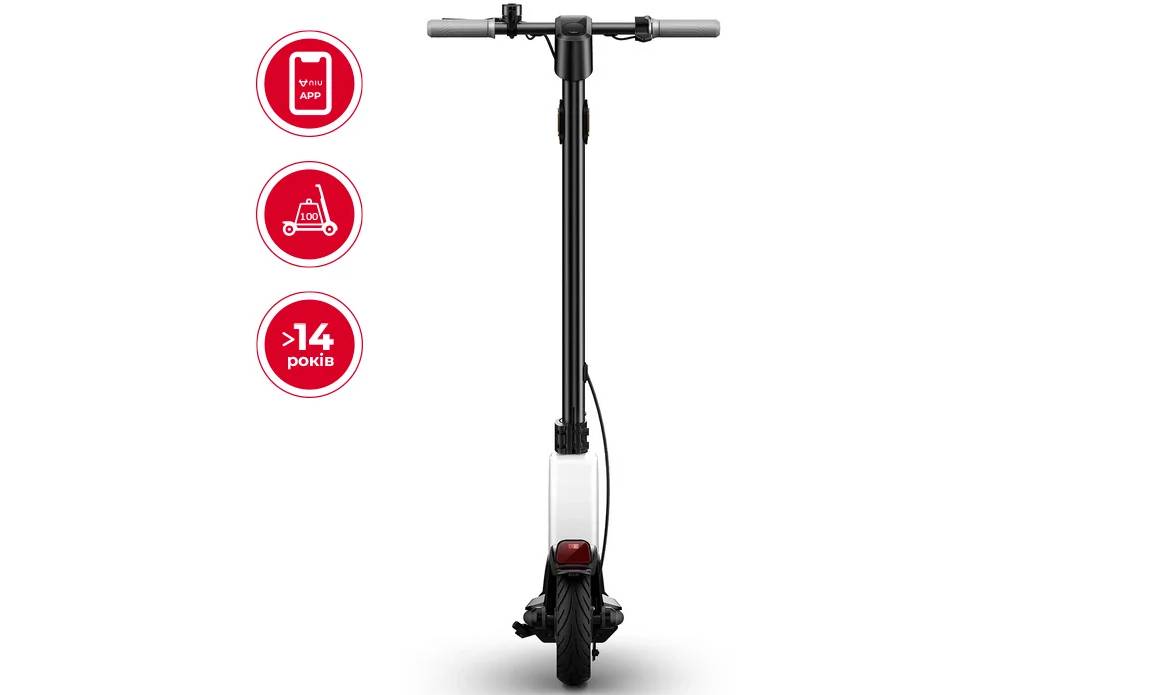 Электросамокат NIU KQi1 Sport 9", 250(450)W, 5.1Ah, App, черный 9 Электросамокат NIU KQi1 Sport 9", 250(450)W, 5.1Ah, App, черный 9