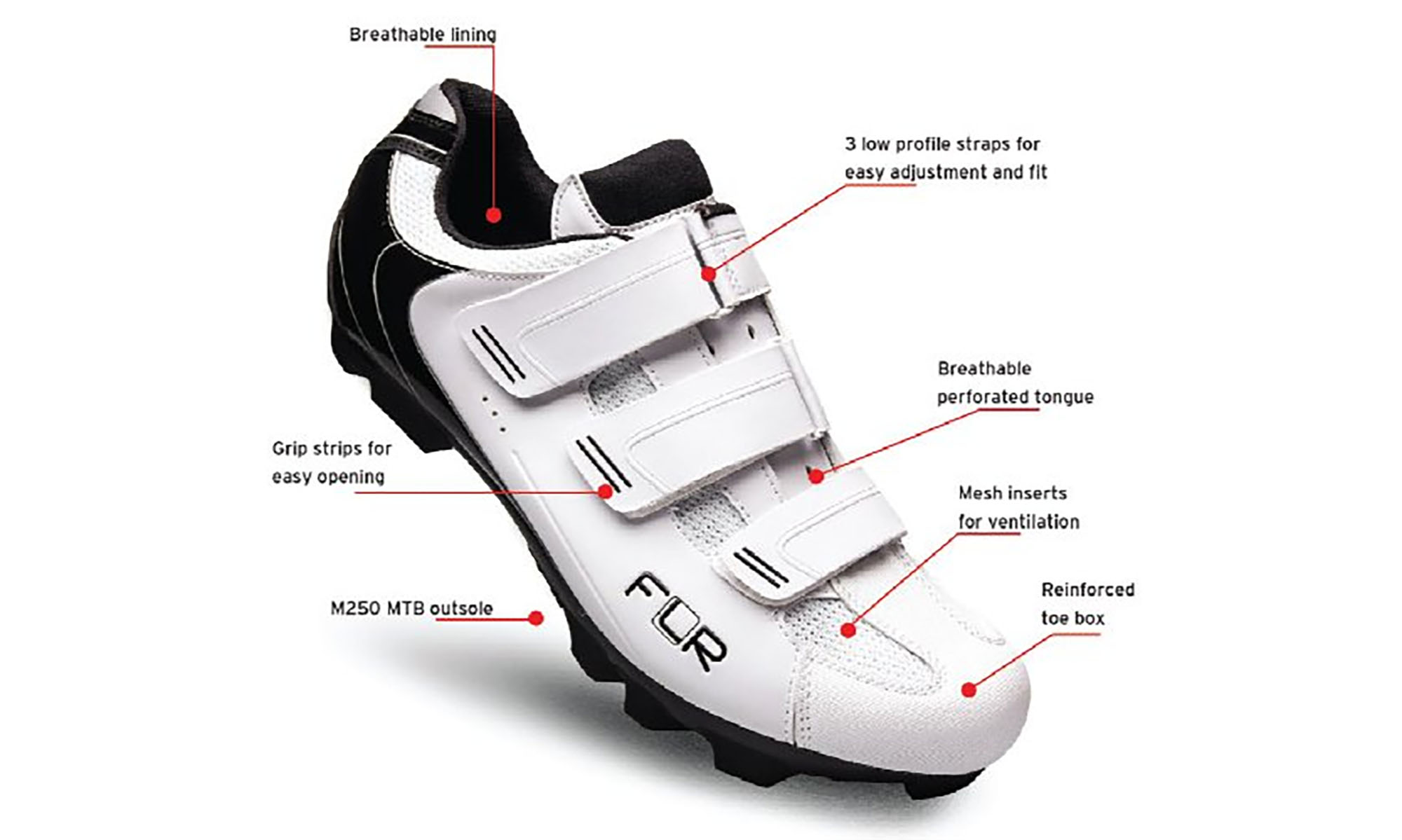 Взуття для велосипедів MTB FLR F-55 Чорний, розмір 49 2 Взуття для велосипедів MTB FLR F-55 Чорний, розмір 49 2