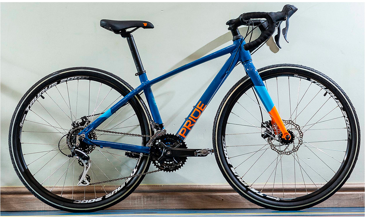 Фотографія Велосипед Pride Rocx 6.1 26" (2020) 2020 Синьо-жовтогарячий