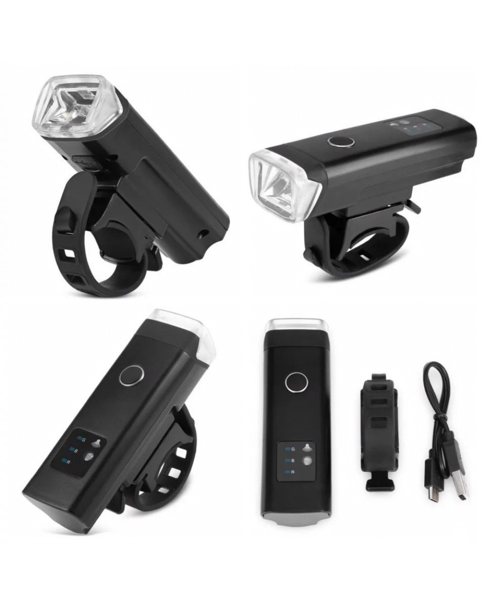 Фара передняя Bautech HJ-047-XPG, аккумулятор, ЗУ micro USB 5