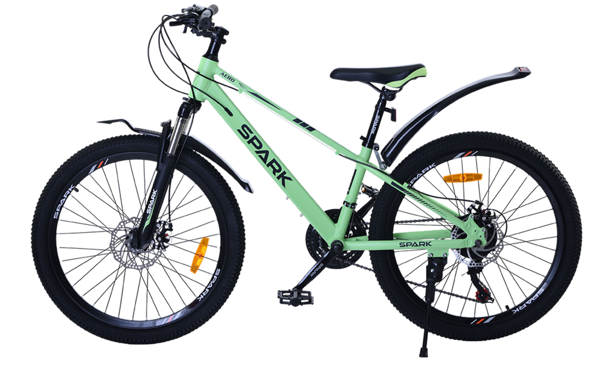 Велосипед SPARK AERO 24", розмір XXS, рама 12", рік 2026, салатовий 4