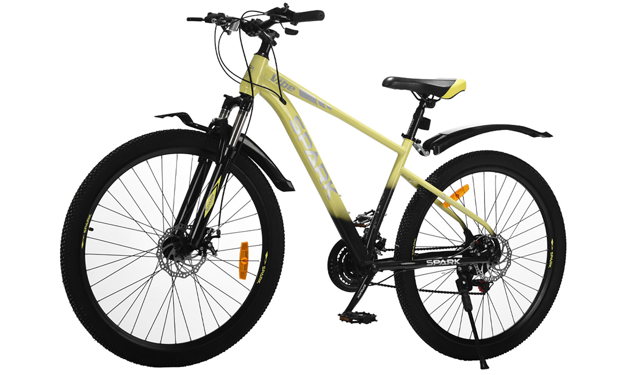 Велосипед SPARK VIBE 27,5", розмір M, рама 17", рік 2026, лаймовий з чорним 3