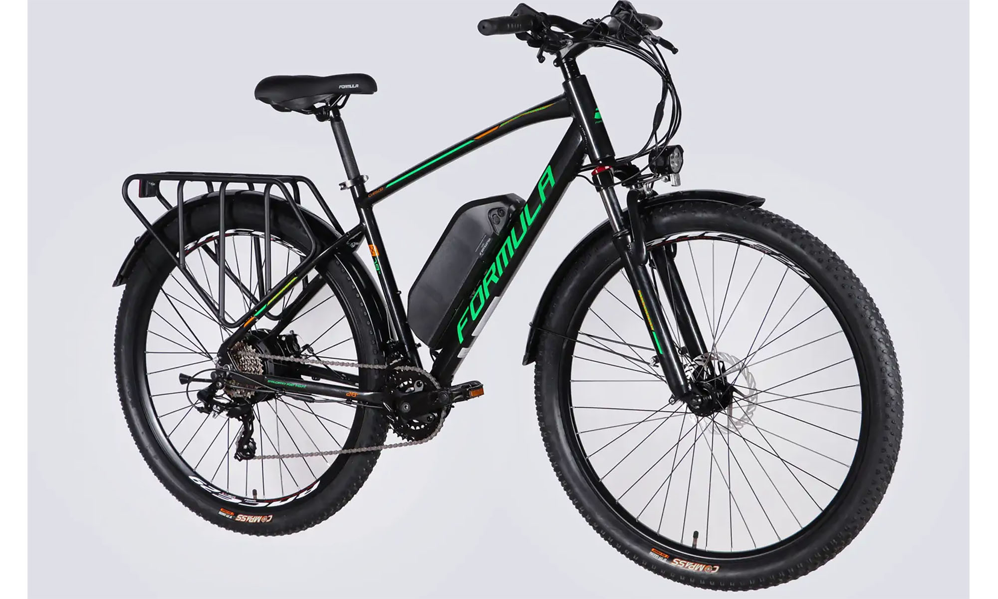 Велосипед з електроприводом Formula eCURSOR MAN DD CS 29", розмір XL, рама-21", 48B, 17.5А*г, 500Вт, рік 2026, чорно-зелений 4