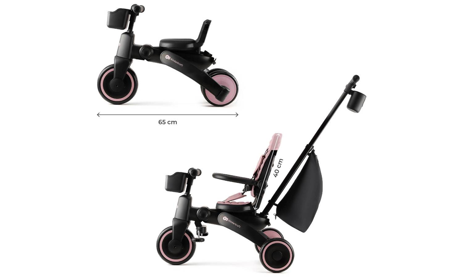 Трехколесный велосипед Kinderkraft Jazz 2 розовый 4 Трехколесный велосипед Kinderkraft Jazz 2 розовый 4