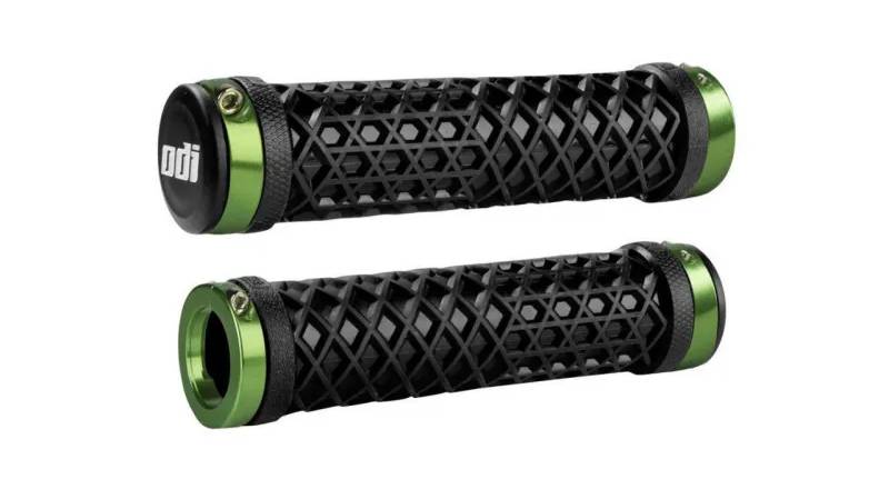 Грипсы ODI Vans® Lock-On Grips черные с зелеными замками Грипсы ODI Vans® Lock-On Grips черные с зелеными замками